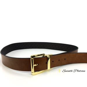 1/2 Logo Embossed Leather