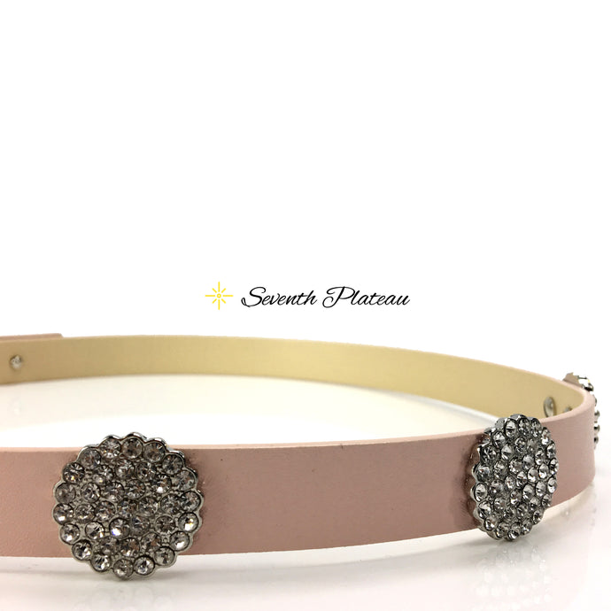 20mm Embellished Leather (Pink)