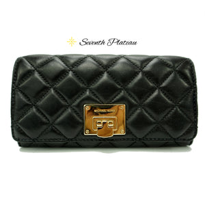 Astrid Carryall Leather Wallet (Black/Gold)