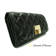 Astrid Carryall Leather Wallet (Black/Gold)