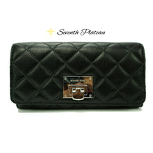 Astrid Carryall Leather Wallet (Black/Silver)