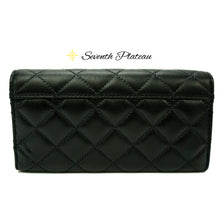 Astrid Carryall Leather Wallet (Black/Silver)