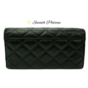 Astrid Carryall Leather Wallet (Black/Silver)