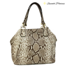 Frances Large Grab Embossed Leather (Dark Sand)