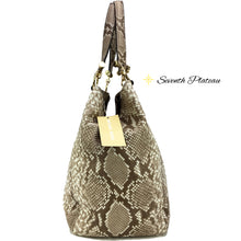 Frances Large Grab Embossed Leather (Dark Sand)