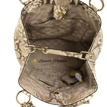 Frances Large Grab Embossed Leather (Dark Sand)
