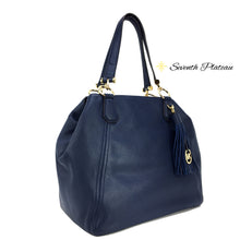 Frances Large Grab Leather (Navy)