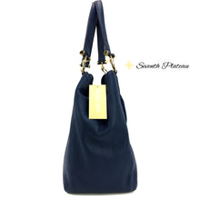 Frances Large Grab Leather (Navy)