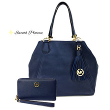 Frances Large Grab Leather (Navy)