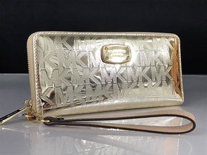 Jet Set Travel Continental Wallet (Pale Gold Mirror)