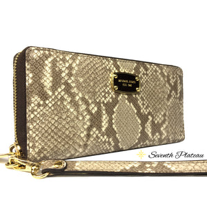 Jet Set Travel Embossed Leather Wallet