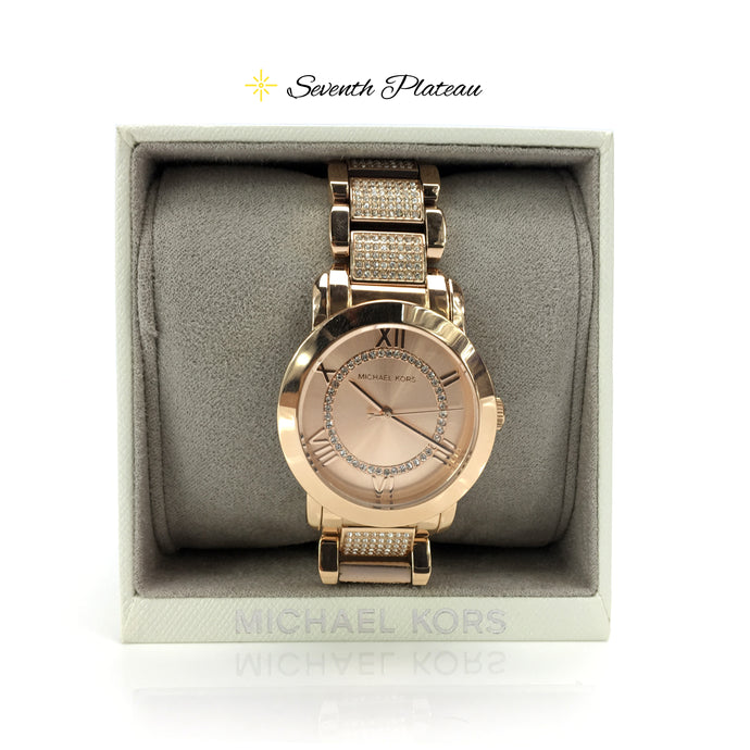 [NEW] Rose Gold-Tone Crystal Links Watch