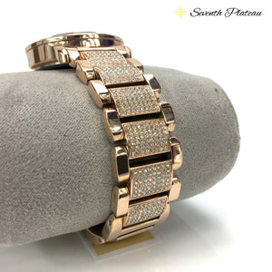 [NEW] Rose Gold-Tone Crystal Links Watch