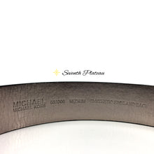 Logo Belt Buckle Embossed Synthetic Leather