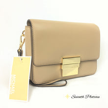 Madelyn Small Leather Clutch (Bisque)