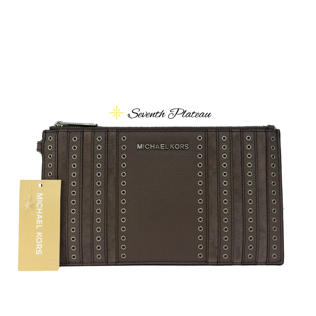Mini Grommets Large Zip Clutch