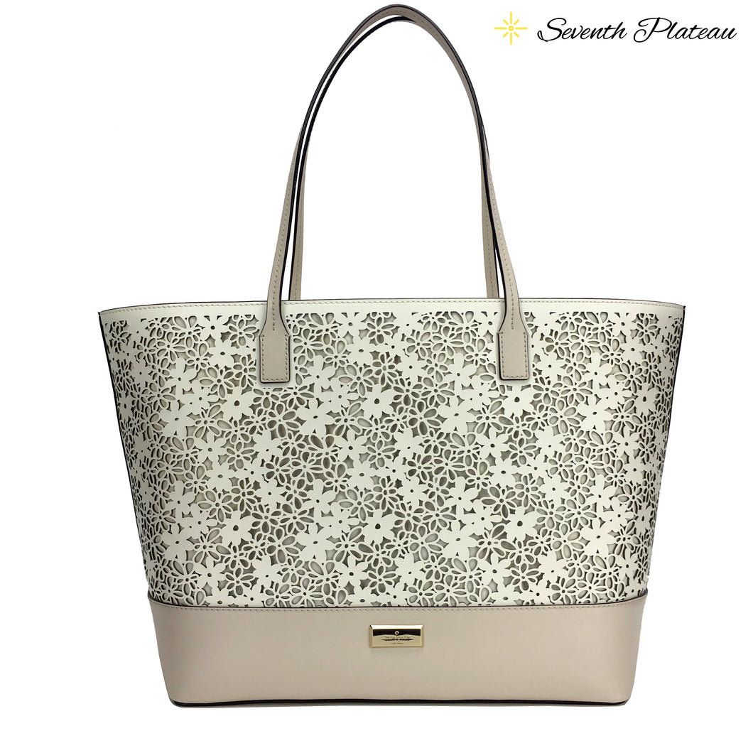 Small Margareta Bradford Court Large Tote (Cream/Pebble)