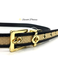 Straw Belt Reversible Leather (Black)