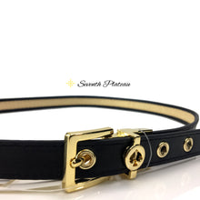 Straw Belt Reversible Leather (Black)