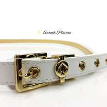 Straw Belt Reversible Leather (White)