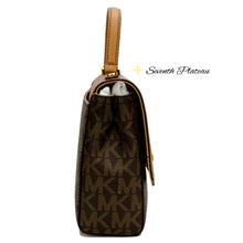 Violet Callie Medium TH Satchel Leather (Brown/Pale Gold)