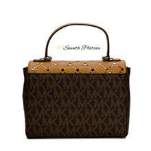 Violet Callie Medium TH Satchel Leather (Brown/Pale Gold)