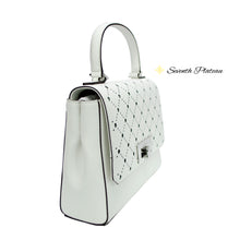 Violet Callie Medium TH Satchel Leather (Optic White)