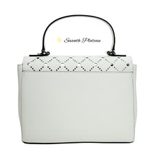 Violet Callie Medium TH Satchel Leather (Optic White)