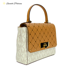 Violet Callie Medium TH Satchel Leather (Vanilla/Pale Gold)